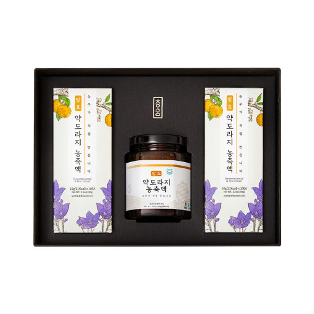 [CheongSum] Fermented Doraji(Balloon flower) & Pear Extract Gift Set-Lactobacilli-Made in Korea